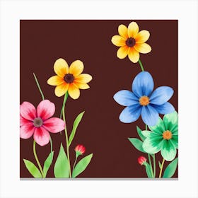 Asm Watercolor Flowers In Different Colors Bd1851ff 72c0 4a66 86cf Ef49dfe90002 Toile