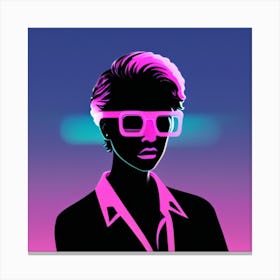 Woman With Glasses Canvas Print