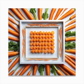 Carrots In A Frame 8 Canvas Print