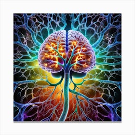 Nervous System Inside Brain Texture Broken Glass Effect No Background Stunning Something That Ev (21) Canvas Print