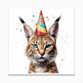Lynx - Party Hat Canvas Print