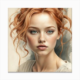 Portrait Of A Young Woman 12 Canvas Print