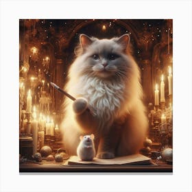 Cat With A Pen Canvas Print