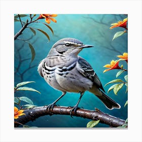 Bird On A Branch Canvas Print