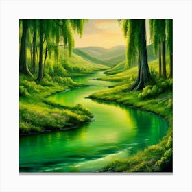 A Serene And Breathtaking Landscape Painting Depic 8j7wwv7zr1wqhbucb0uhha 246jbfiotp6lq Tn2h7dsw Canvas Print