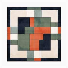 Mid Century Vortex: Geometric Harmony Canvas Print