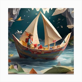 Paper Boat Canvas Print