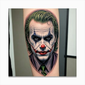 Joker Tattoo 12 Canvas Print