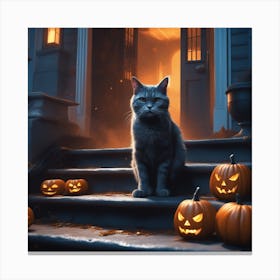 Halloween Cat 14 Canvas Print