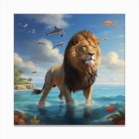 Lion Of The Sea Canvas Print