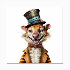 Rat In Top Hat Canvas Print