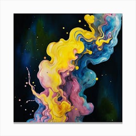 Ink Splashes Canvas Print