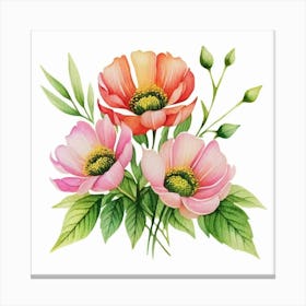 Watercolor Flowers 20 Canvas Print