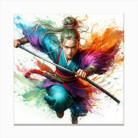 Samurai Girl 9 Canvas Print
