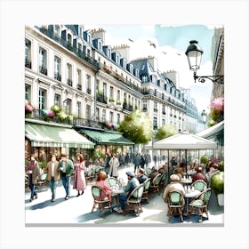 Paris Cafes Canvas Print