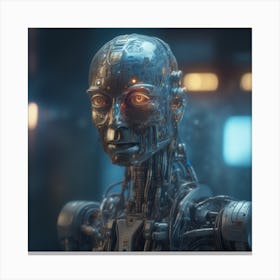 Robot Portrait 15 Canvas Print