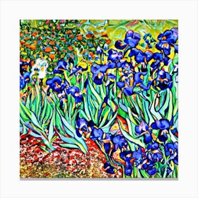 Irises In The Garden Vincent Van Gogh Art Print 1 Canvas Print