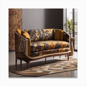 Golden Sofa Canvas Print