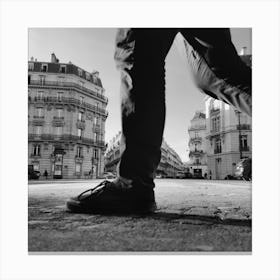 Foot Steps In Paris France Canvas Print