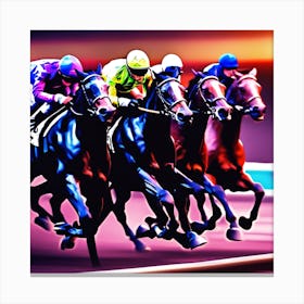 Horse Race 14 Canvas Print