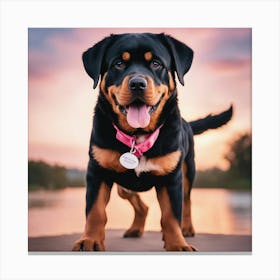 Rottweiler Dog Canvas Print