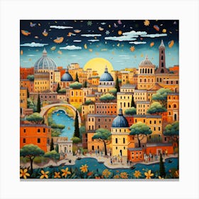 Rome At Night Canvas Print