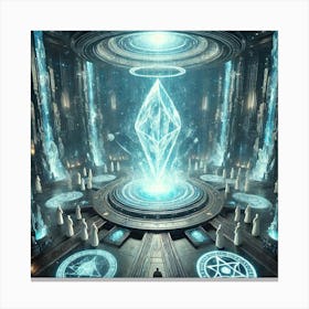 Central Cryo Crystal Nexus Canvas Print