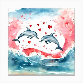 Dolphin Love Canvas Print