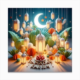 Ramadan Kareem Mubarak Greetings 5 Canvas Print
