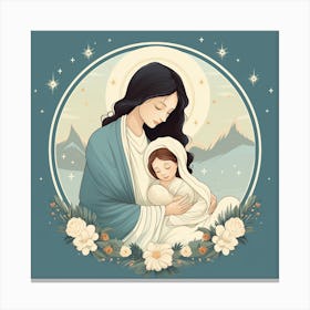 Jesus And Baby 2 Canvas Print