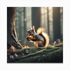 Squirrel In The Forest 183 Canvas Print