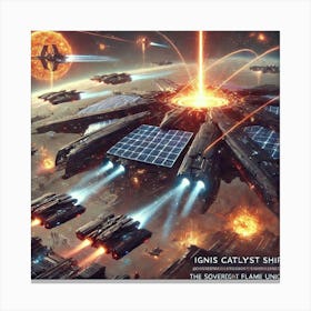 A Futuristic Science Fiction Depiction Of Ignis Ca Dominance Canvas Print