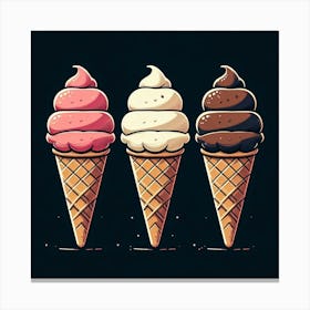 Ice Cream Cones 1 Canvas Print