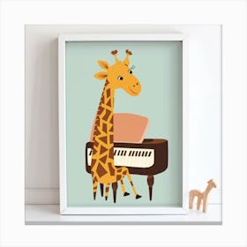 Giraffe At Piano 1 Canvas Print