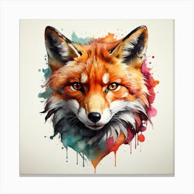 Fox Head 1 Canvas Print