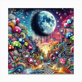 Psychedelic City 8 Canvas Print