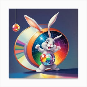 Disco Bunny 4 Canvas Print