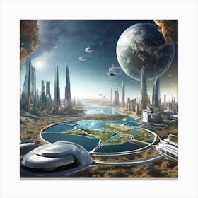 Futuristic City 54 Canvas Print