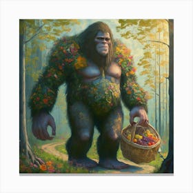 Bigfoot In The Forest 1 Canvas Print