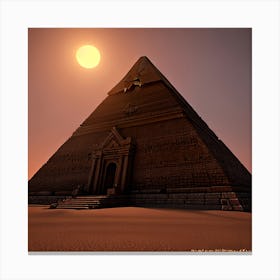 Gothic Ancient Egyptian 3 Pyramids During Sunset 8k Resolution Gothic Style Expressionism Masterpiece Monochromatic Tetredic Ornate Colors Unreal Engine 5 Cinema 887dee91 9b79 4890 B375 B5aec143866f Canvas Print