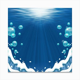 Water Bubbles Background Canvas Print