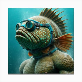 Fish With Goggles Canvas Print