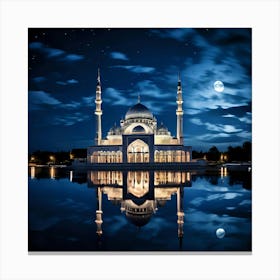 Islamic Mosque At Night 21 Canvas Print