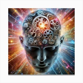 Brain And The Cogs Canvas Print