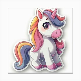 Unicorn Sticker 30 Canvas Print