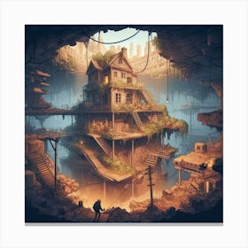 House In The Cave Canvas Print