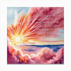 Sun Rises Over The Ocean Canvas Print