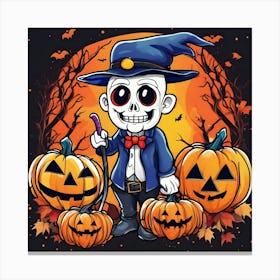 Halloween Skeleton 1 Canvas Print