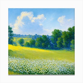 spring field Monet Canvas Print