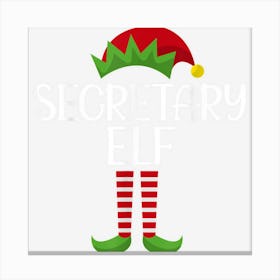 Secretary Elf Family Matching Group Christmas Party Pajama Canvas Print